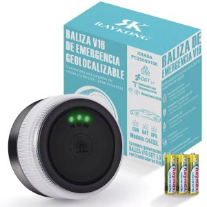 V16 Emergency Beacon Light: Your GPS-Enabled Roadside Safety Solution 1 piezas - Negro
