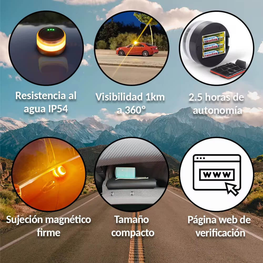 V16 beacon light interior gift case presentation with Smart Beacon technology